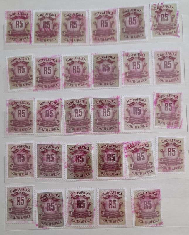 Over 450 ZAR Zegelregt and South Africa Revenue Stamps, a Comprehensive Collection
