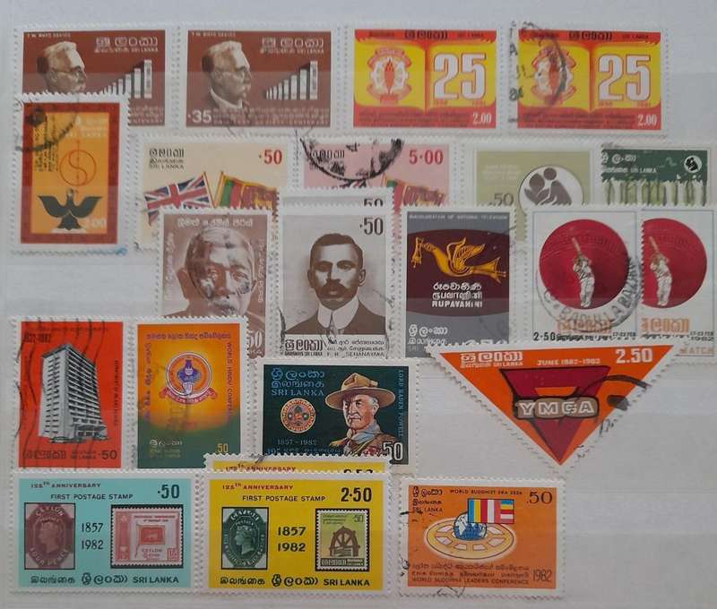 Over 300 Stamps from Ceylon and Sri Lanka 1886 to 1983
