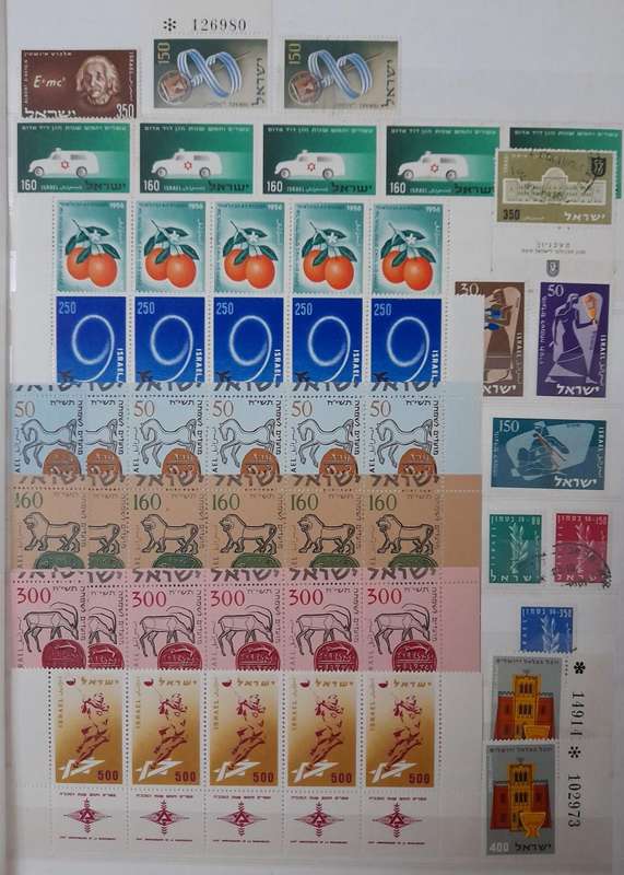Over 850 stamps from Israel 1948 to 1995