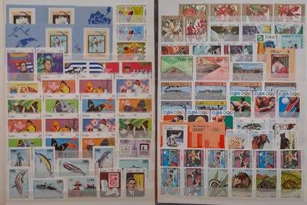 Over 1400 Stamps from Cuba, 1899 to 1988, Some Amazing Mint State Stamps