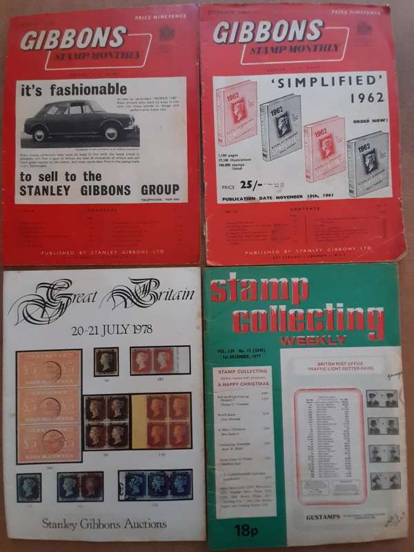 Stamp Collecting Catalogues Gibbons monthly and Great Britain. 1961 to 1978