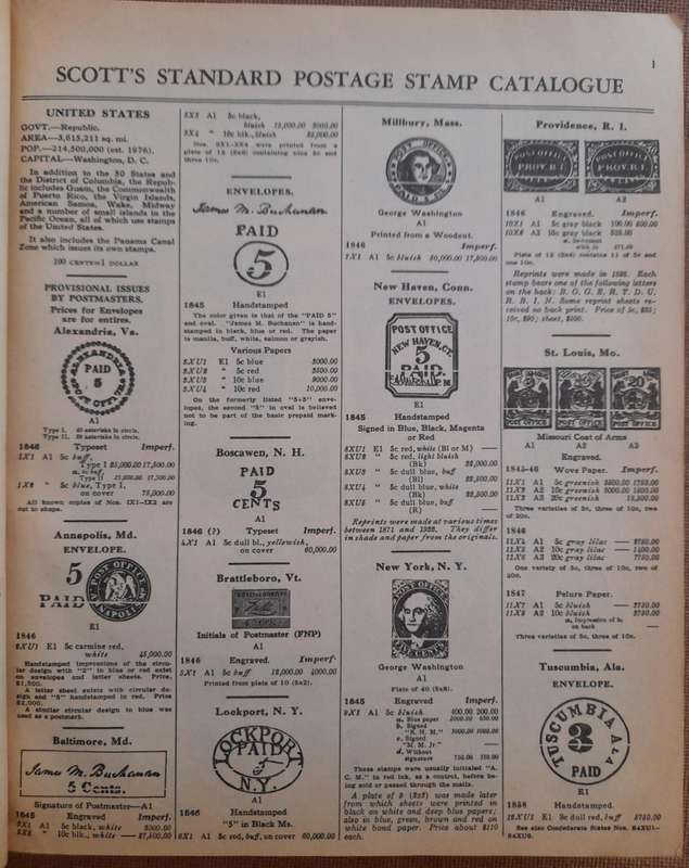 Scott 1978 Standard Postage Stamp Catalogue, Volume 1