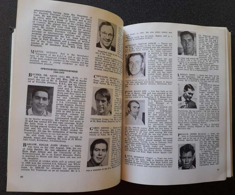 Sports Personalities South Africa / Suid-Afrika Sportpersoonlikhede 1971