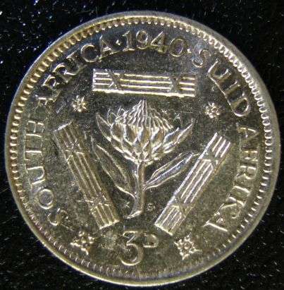 1940 Union of SA Threepence