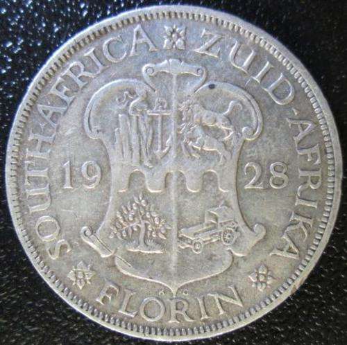 1928 Union of SA Florin (two shilling)