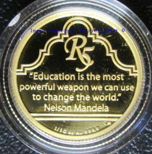 2014 Nelson Mandela Protea 1/10 Oz gold coin!!