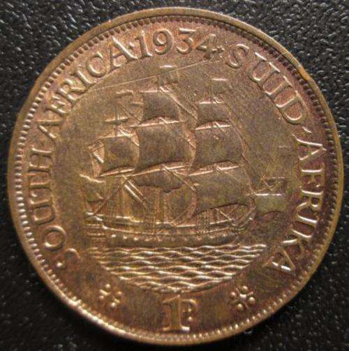 1934 Union of SA Penny