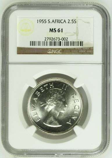1955 Halfcrown NGC graded MS61!