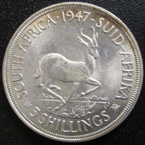 1947 Silver Crown  (5 Shillings), Uncirculated!