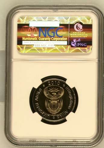 2010 "oom Paul" R5 with Coin World mintmark, NGC GRADED MS66!