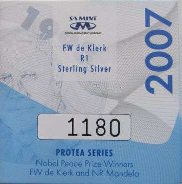 FW De Klerk SA Mint Boxes with certificate included