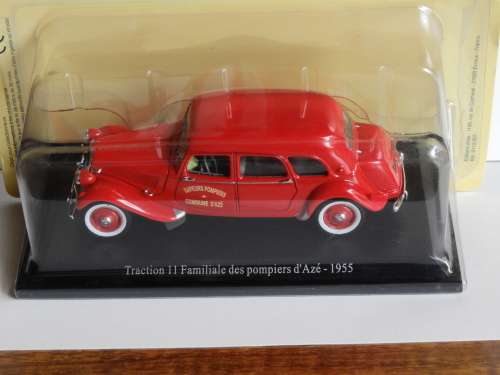 Citroen Traction 11 Familiale des pompiers dÁze (1955)  1:43 Editions Atlas