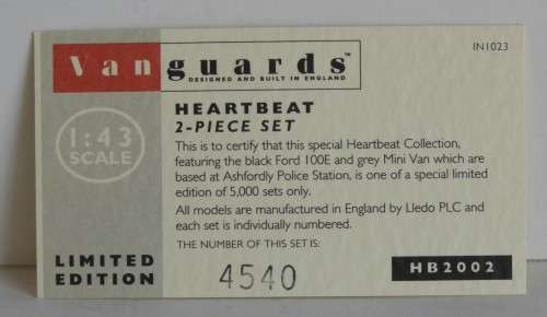 Ford Popular and Austin Mini "Heartbeat" Police Collection - Vanguards