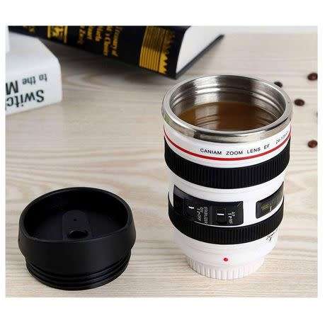 Camera Lens Mug Thermo White