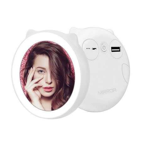 Cute Power Bank Lamp Mirror