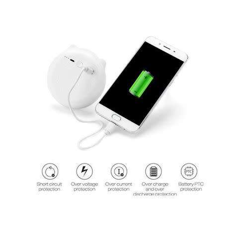 Cute Power Bank Lamp Mirror