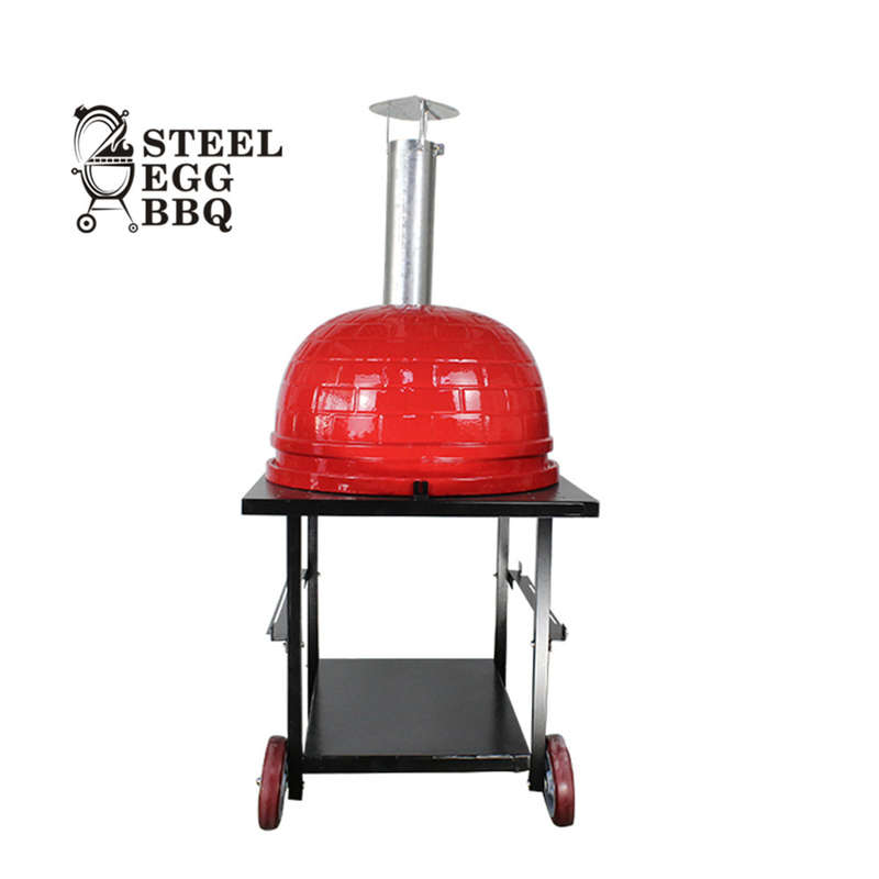 Kamado Steel Egg Pizza Oven with Steel Cart