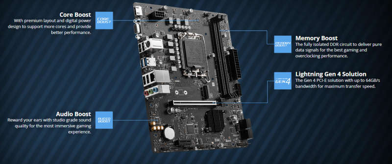 MSI H610M-E PRO Intel LGA1700 M-ATX Motherboard