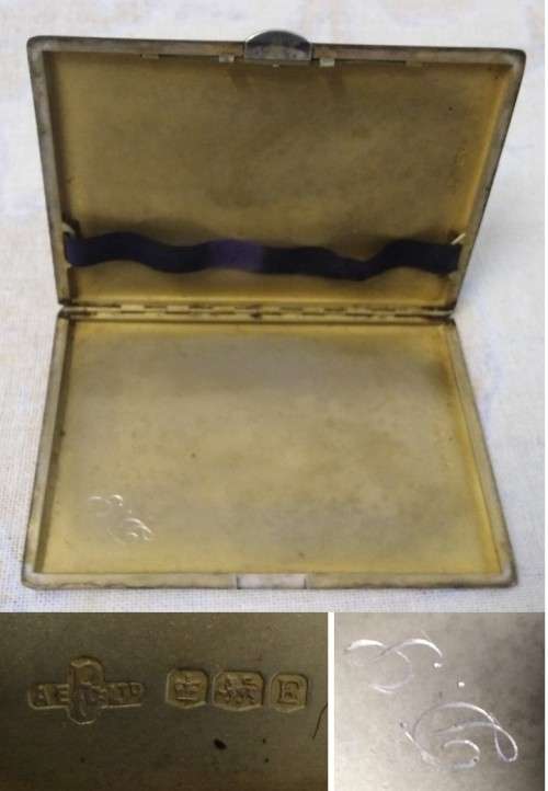 Sterling Silver Cigarette Case by A.E Poston & Co  -Weight: 200g - 12x8 cm
