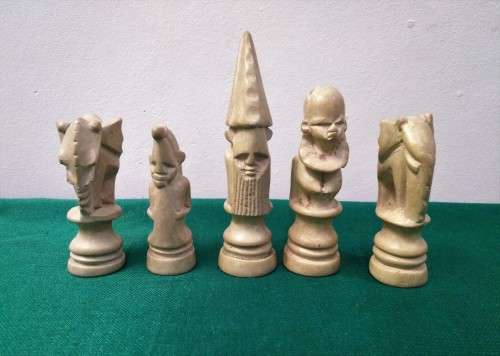 5 Stone Figurines - Biggest Height = 12.5cm - C  Pics 4 Condition