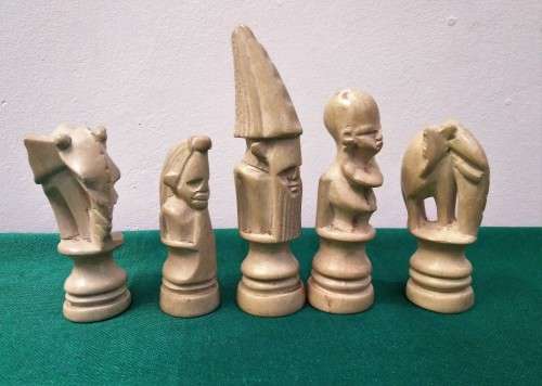 5 Stone Figurines - Biggest Height = 12.5cm - C  Pics 4 Condition