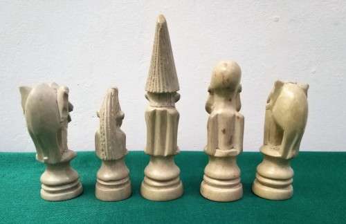 5 Stone Figurines - Biggest Height = 12.5cm - C  Pics 4 Condition