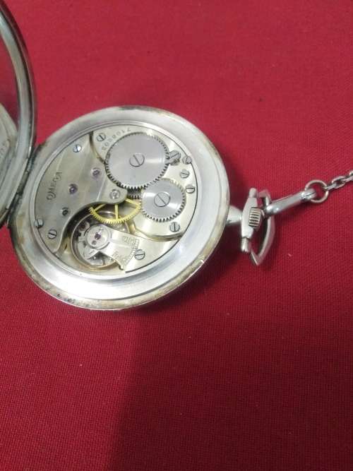 Original Omega Swiss .900 Silver pocket watch- Working -C  Pics 4 Condition