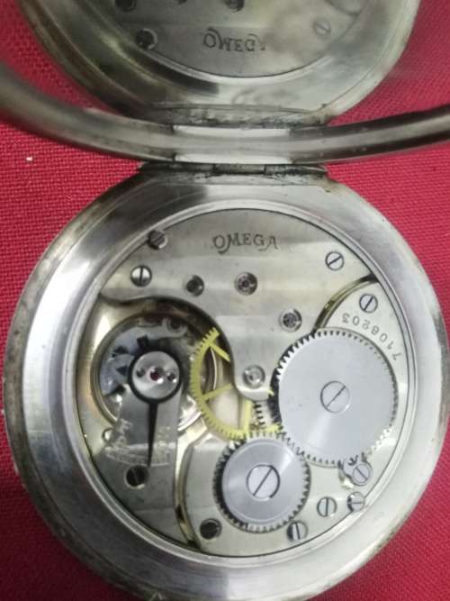 Original Omega Swiss .900 Silver pocket watch- Working -C  Pics 4 Condition