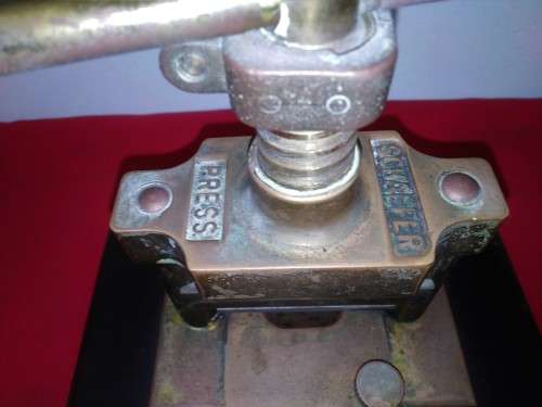 Vintage Brass & Wood Nut Cracker Press - Please C Pics for condition