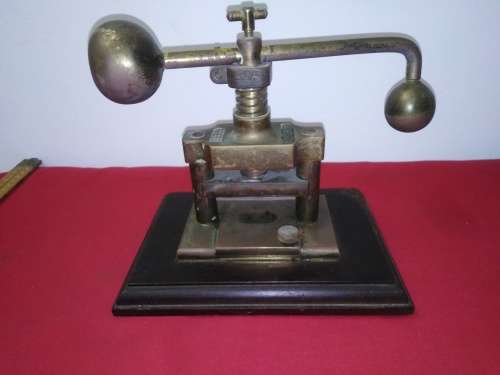Vintage Brass & Wood Nut Cracker Press - Please C Pics for condition
