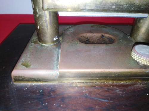 Vintage Brass & Wood Nut Cracker Press - Please C Pics for condition
