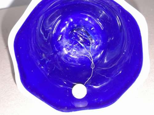COBALT BLUE DINNER BELL & COBALT BLUE BOTTLE MADE IN BAVARIA -  see pictures
