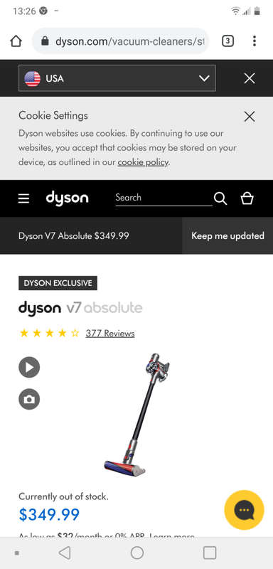 Dyson 7v fluffy cordless vacuum cleaner please read