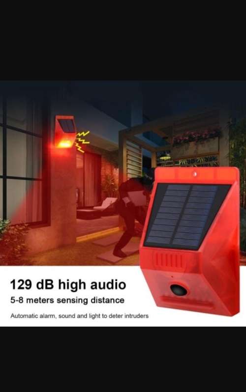 Solar alarm lamp