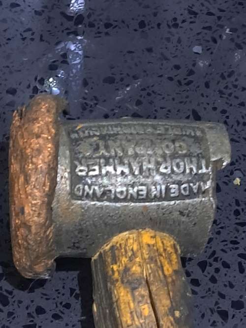 2x antique thor hammers made in england