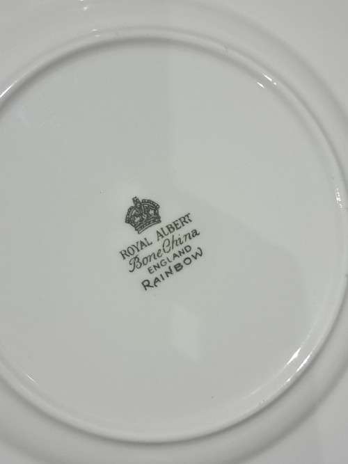 8x royal albert rainbow side plates