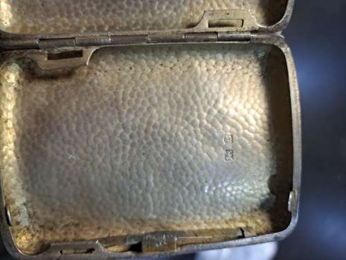Sterling silver hallmarked Birmingham 19 century cigerette case