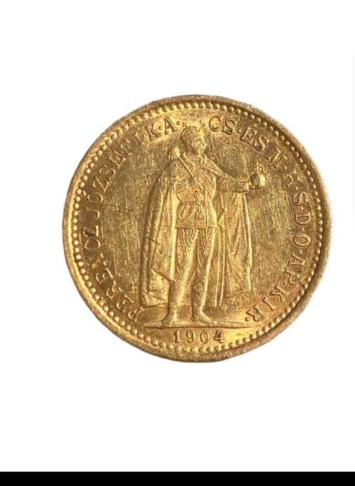1904 hungary 22ct 10 korona 3.3875g gold coin very very rare in south africa !!