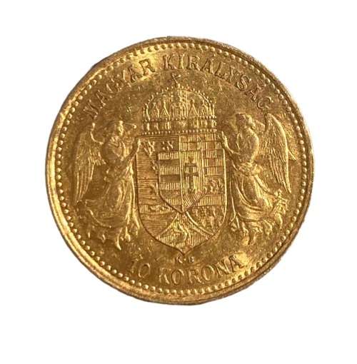 1904 hungary 22ct 10 korona 3.3875g gold coin very very rare in south africa !!