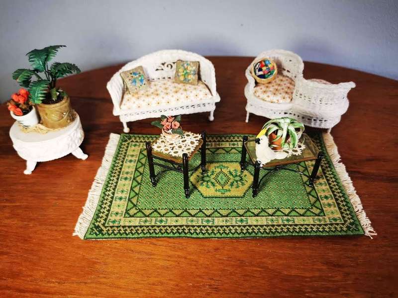 Vintage Doll House Miniatures - Sunroom