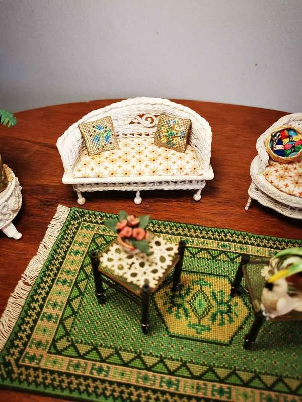 Vintage Doll House Miniatures - Sunroom