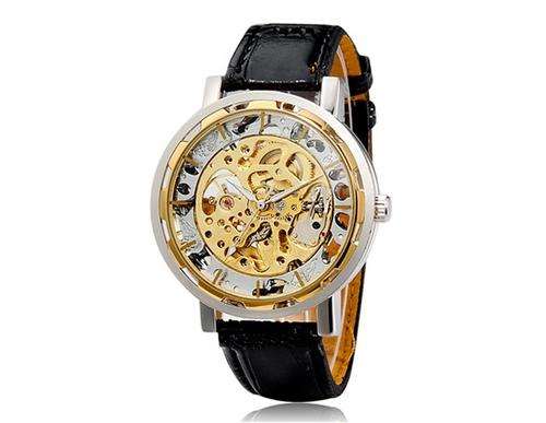 G8089 Cut Out Design Round Dial Automatic Mechanical Watch M.