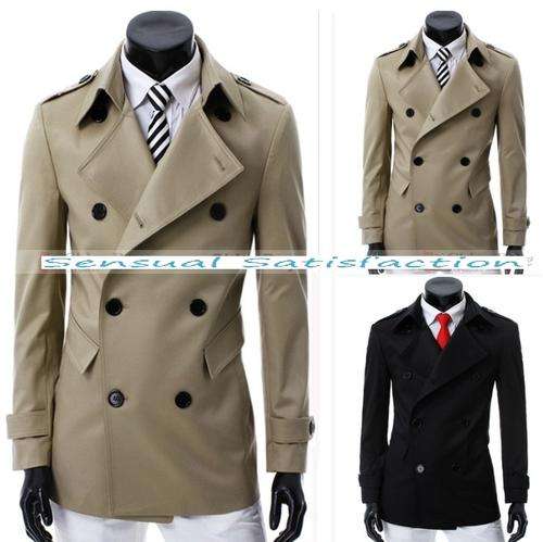 Free-Shipping-Topcoat Double-breasted For Men
