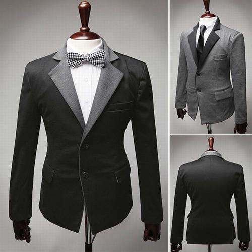 Men's Mixed Colors Slim Two Buttons Casual Dress Suit Jacket- No Shipping to Western Cape