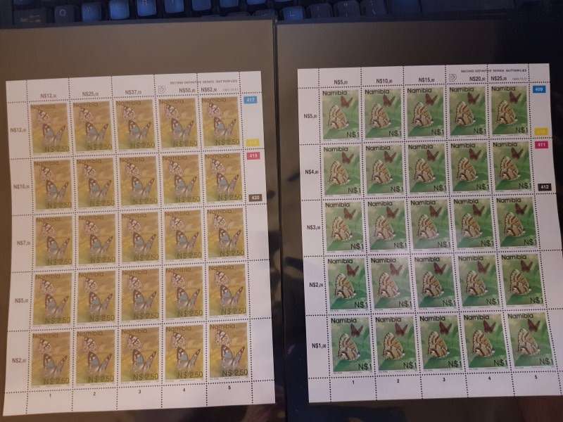 Namibia 1993 Definitive Full sheets. As per scan. MNH
