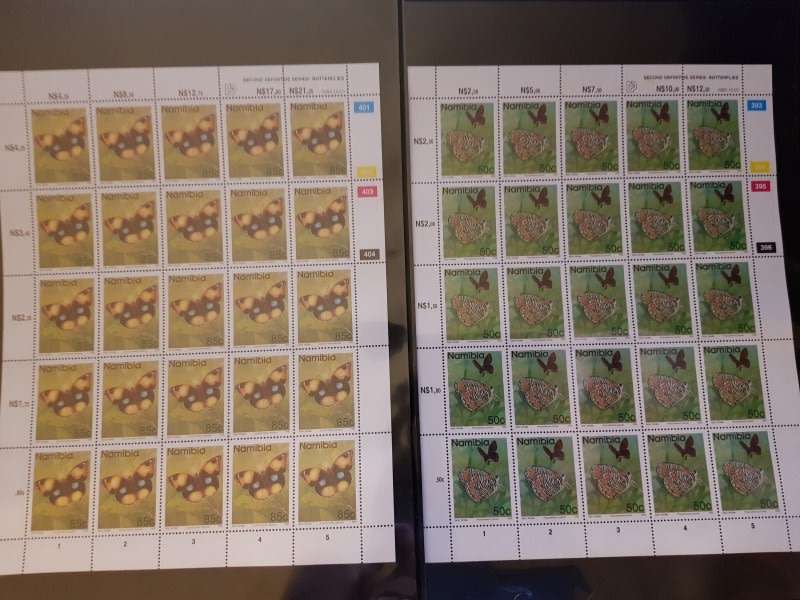 Namibia 1993 Definitive Full sheets. As per scan. MNH