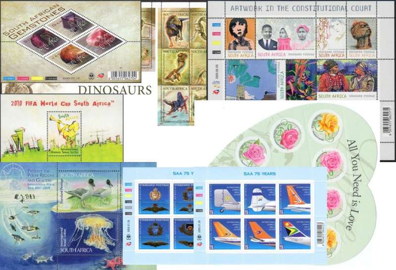 South Africa 2009 Sheets. High CV. Face value R 300+. MNH