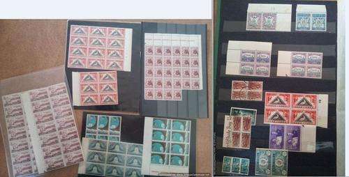 Album (10pages/20sides) with late union blocks and strips and mix of RSA control blocks.