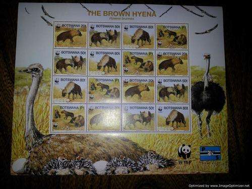 Botswana the brown hyena full sheet