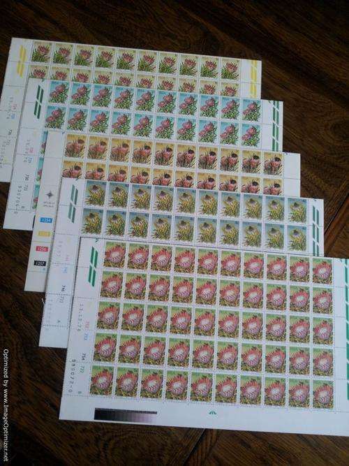 RSA 1977 3rd definitive full sheets - 1c, 2c, 3c, 4c & 5c
